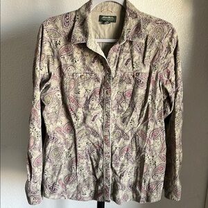 Eddie Bauer Beige Corduroy Shirt